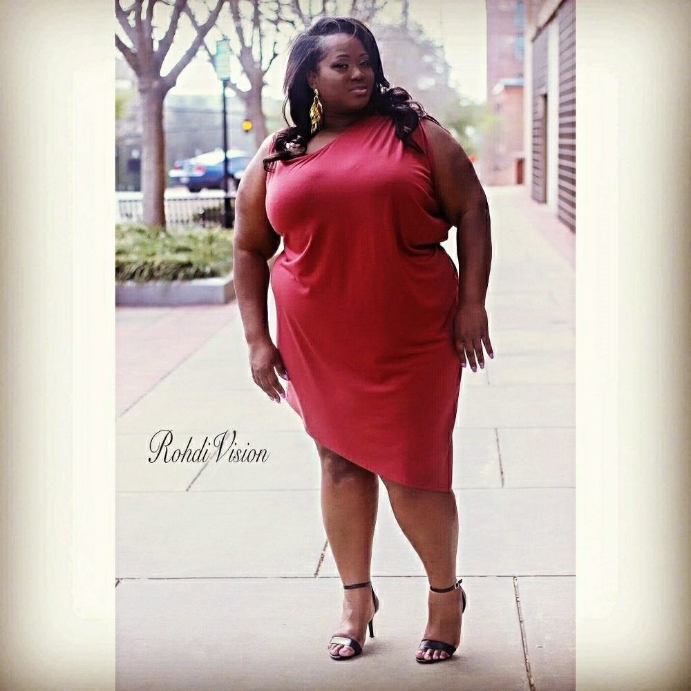 Deep Mauve Asymmetrical Dress